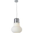 Hängeleuchte max. 60 Watt 'Alicia' - Chromfarben, MODERN, Glas/Metall (30/120cm) - Bessagi Home Hängeleuchte max. 60 Watt 'Alicia' - Chromfarben, MODERN, Glas/Metall (30/120cm) - Bessagi Home