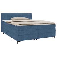 Boxspringbett Bari in Blau ca. 160x200cm - Blau/Schwarz, KONVENTIONELL, Textil/Metall (160/200cm) - Mömax
