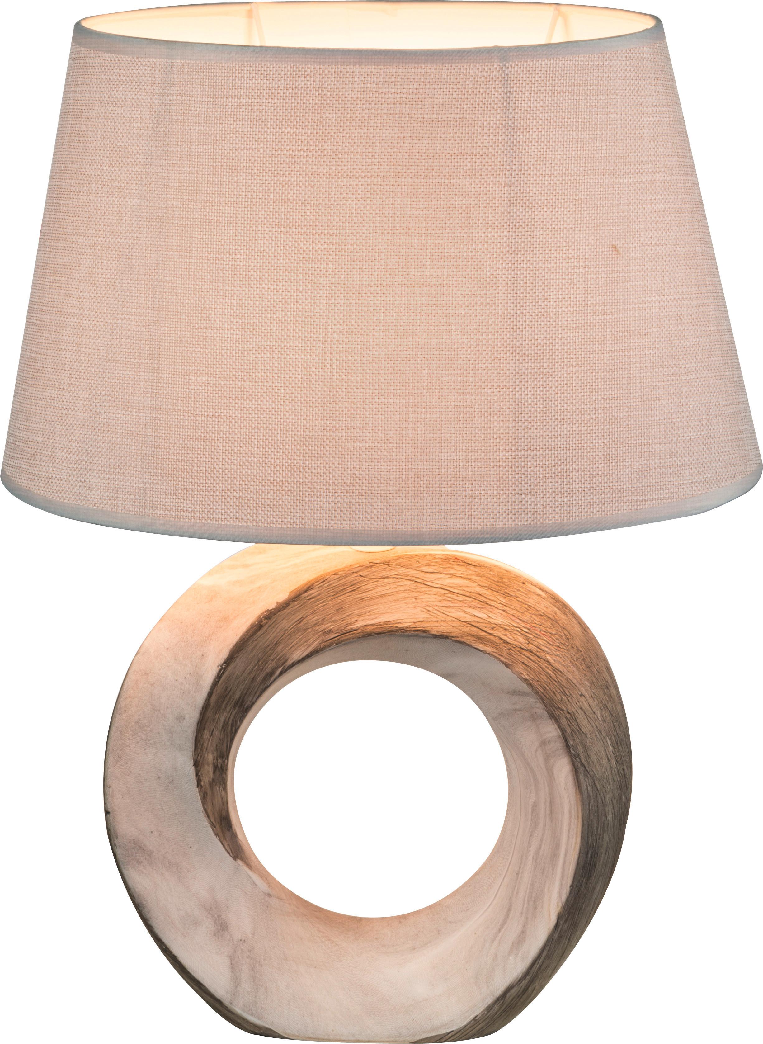 Namizna Svetilka Jeremy - siva, Design, kamen/tekstil (31/20/41,5cm) - Globo