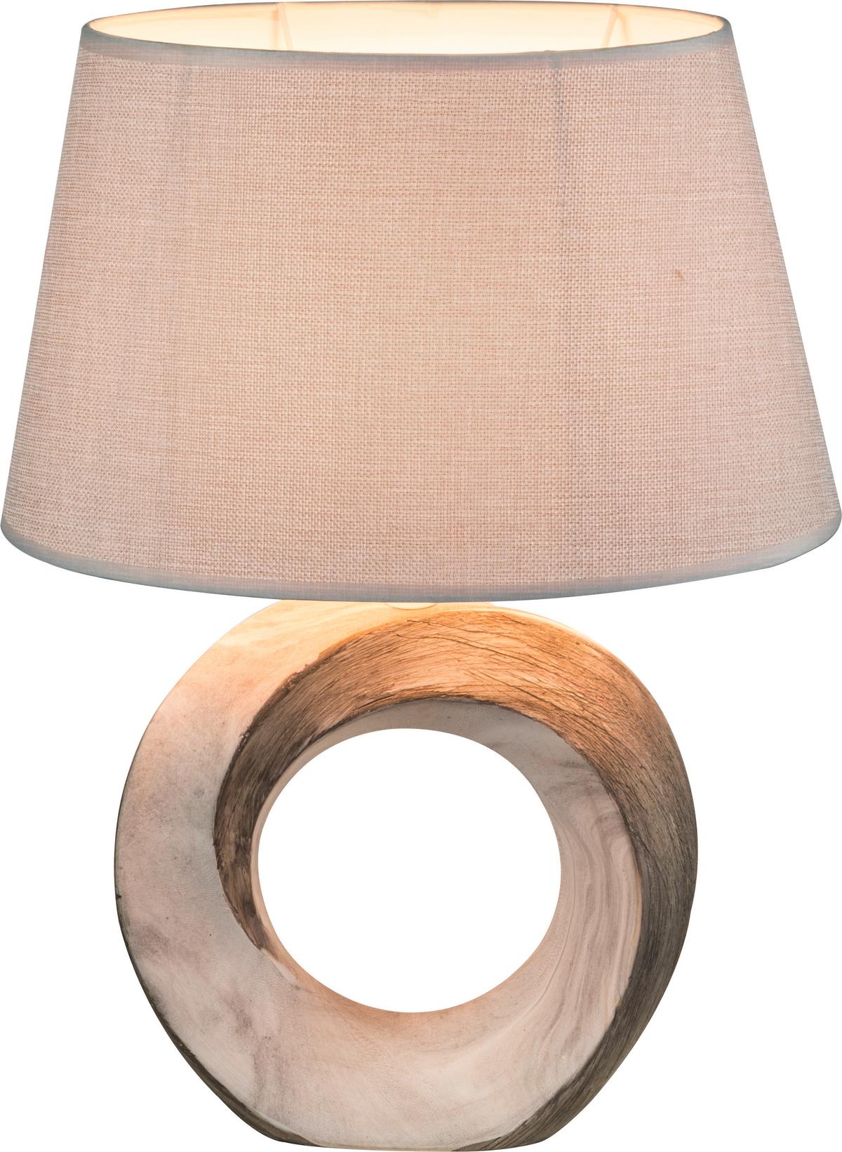 Namizna Svetilka Jeremy - siva, Design, kamen/tekstil (31/20/41,5cm) - Globo