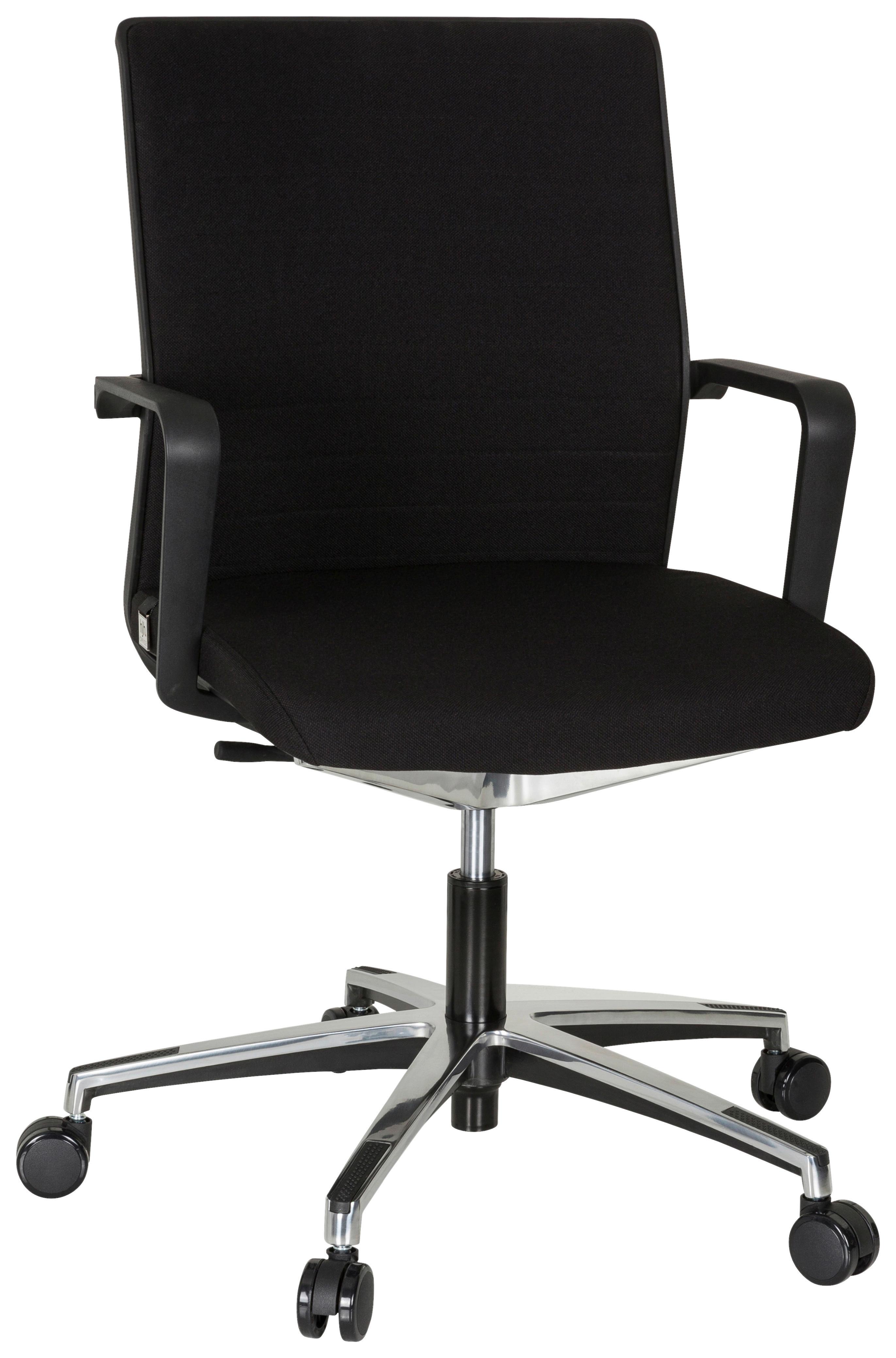 Pisarniški Stol Move-tec 3d, Črna - črna/barve aluminija, Moderno, kovina/umetna masa (57/105/55cm) - MID.YOU