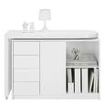 Comodă Matt - alb, plastic/compozit lemnos (166/77/42cm) - Modern Living Comodă Matt - alb, plastic/compozit lemnos (166/77/42cm) - Modern Living