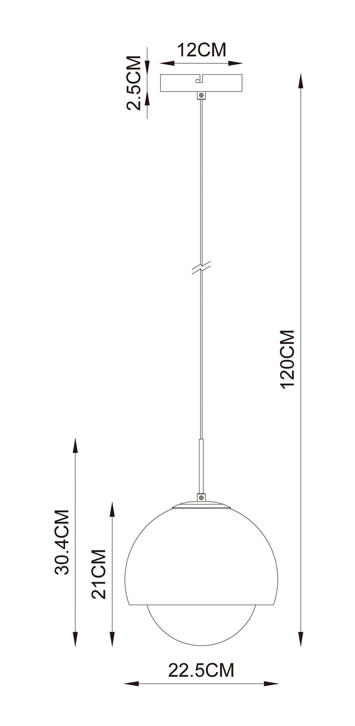 LAMPA WISZĄCA KRISTI - biały/pomarańczowy, Design, metal/szkło (22,5/120cm) - Collett's Monde