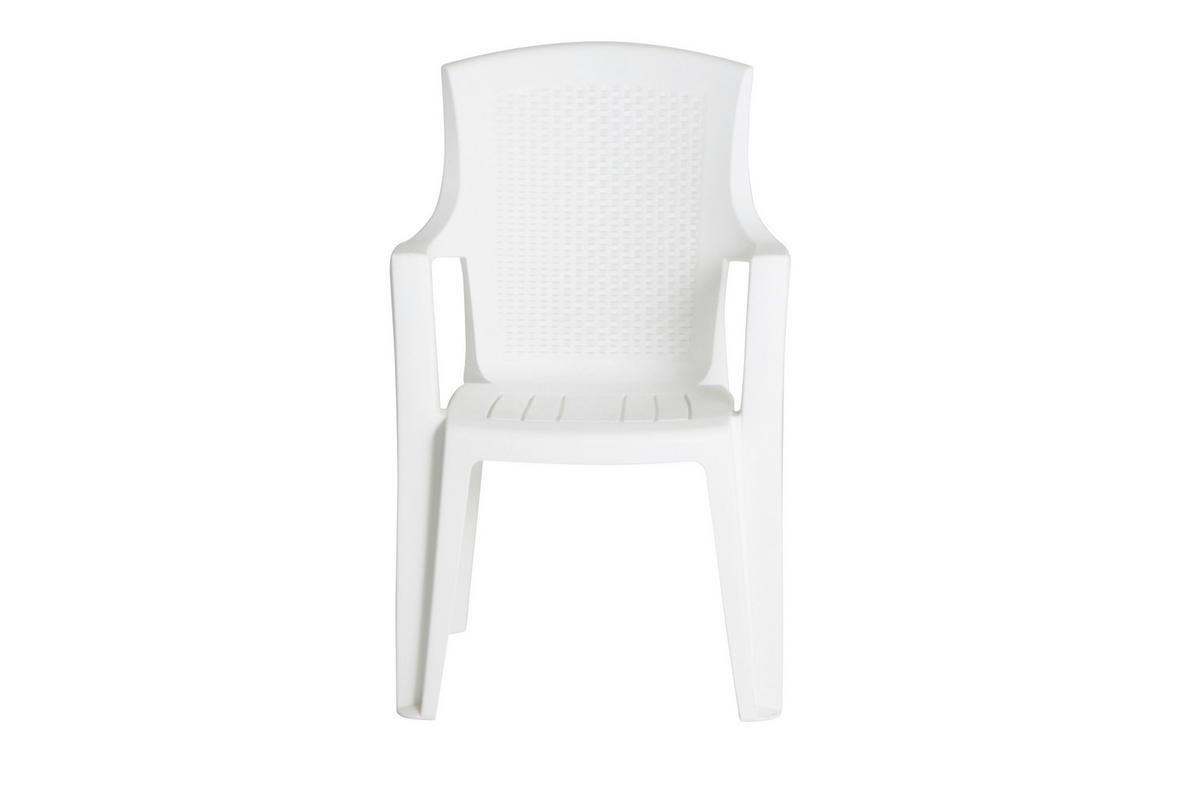 Stapelsessel-Set 4er-Set Weiß - Weiß, KONVENTIONELL, Kunststoff (55/91/46cm) - Siena Garden