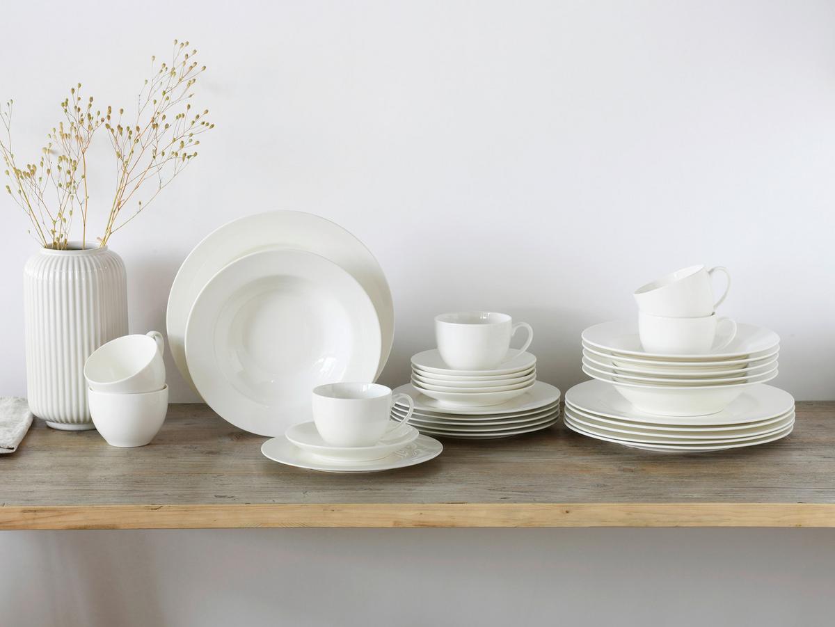 Kombinirani Servis Fleur Royal, 30-Delni - krem barve, Basics, keramika - Creatable