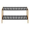 SKOHYLLA ELSA -SB- - svart/naturfärgad, Modern, trämaterial/naturmaterial (70/36/30cm) - Mömax