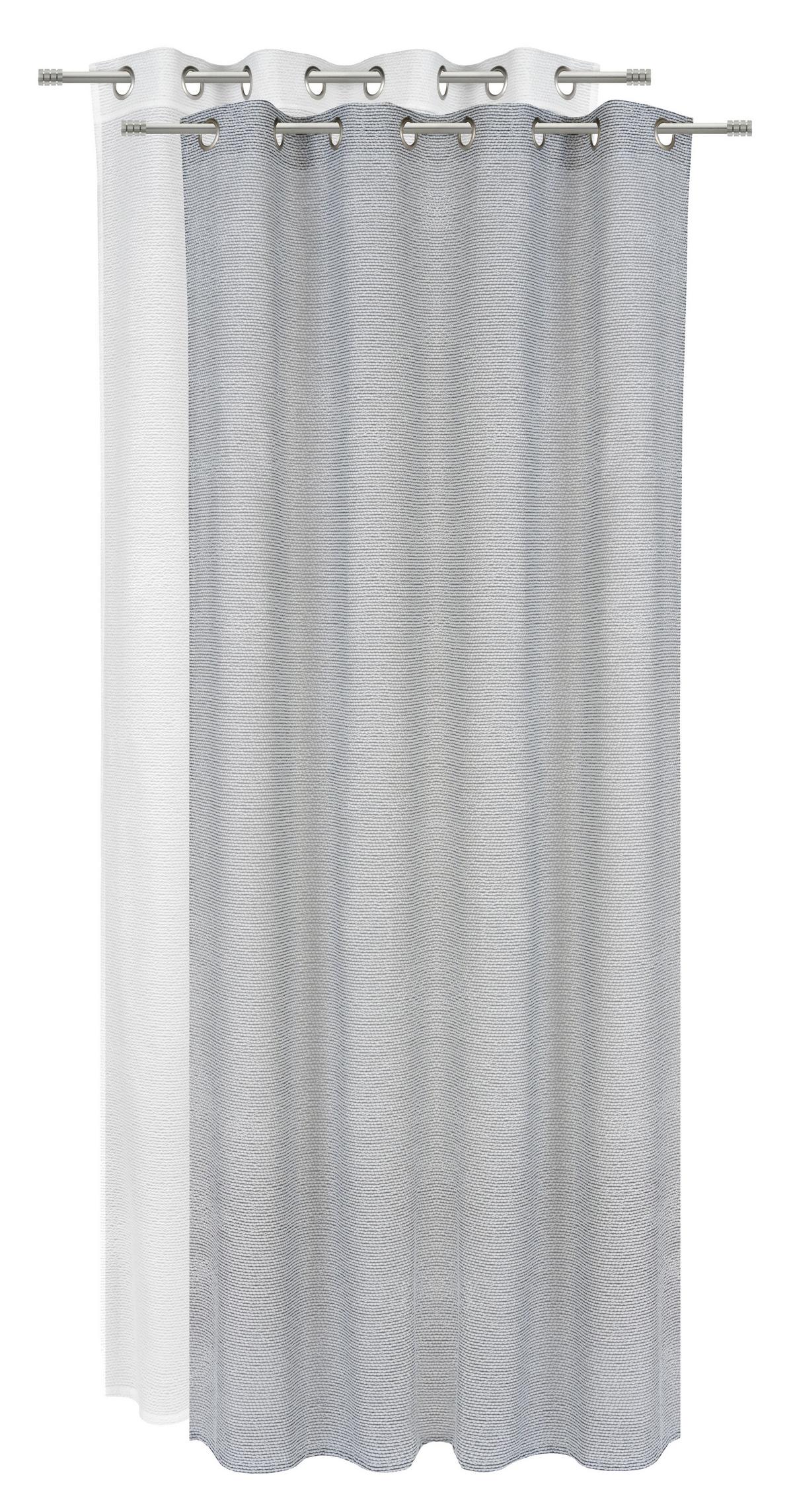 ZASŁONA NA PRZELOTKACH LORENA - czarny, Basics, tkanina (135/245cm) - Esposa
