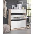 Schuhschrank Weiß/Eichefarben - Eichefarben/Weiß, MODERN, Holzwerkstoff/Kunststoff (93/103/27cm) - Mömax modern living Schuhschrank Weiß/Eichefarben - Eichefarben/Weiß, MODERN, Holzwerkstoff/Kunststoff (93/103/27cm) - Mömax modern living