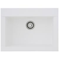 Einbauspüle Ohio ca. 66x21x50 cm Weiß - Weiß, Trend, Glas/Kunststoff (66/21/50cm) - Respekta