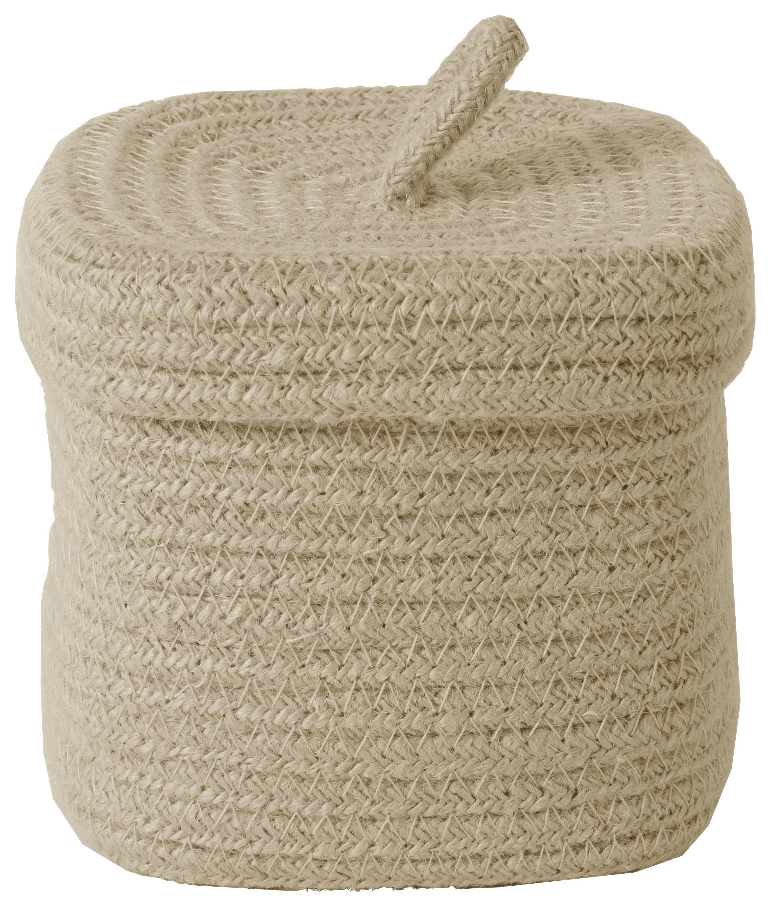 Korb Romy Beige - Beige, KONVENTIONELL, Kunststoff/Textil (13/13/13cm) - Mömax