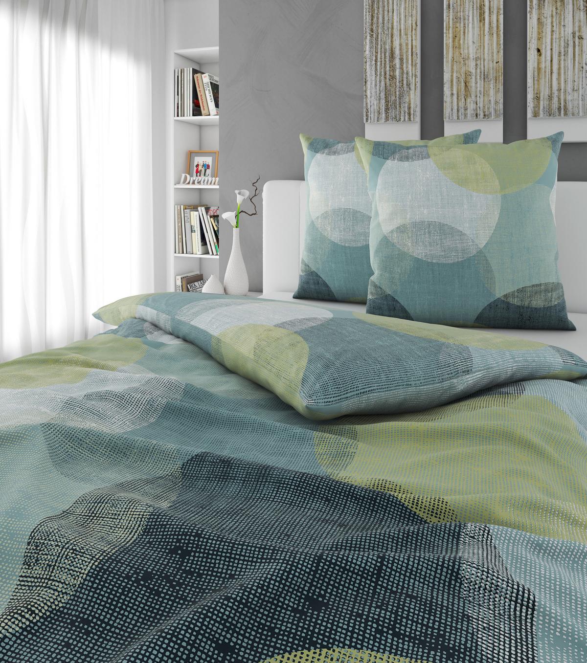 POŚCIEL SHERRY - turkusowy, tkanina (200/200cm) - Esposa
