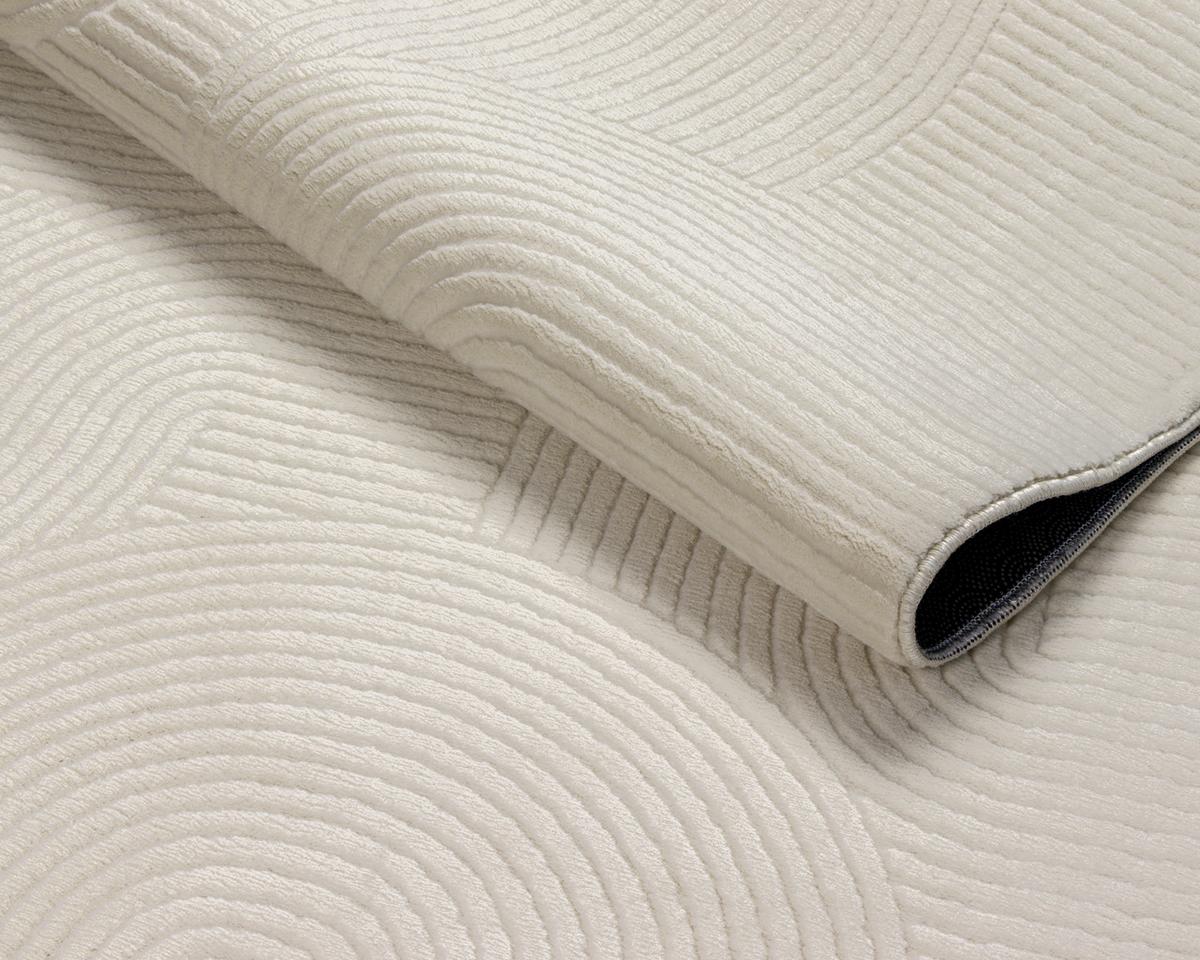 Webteppich Stilo Creme ca. 120x160cm - Creme, KONVENTIONELL, Textil (120/160cm) - Novel