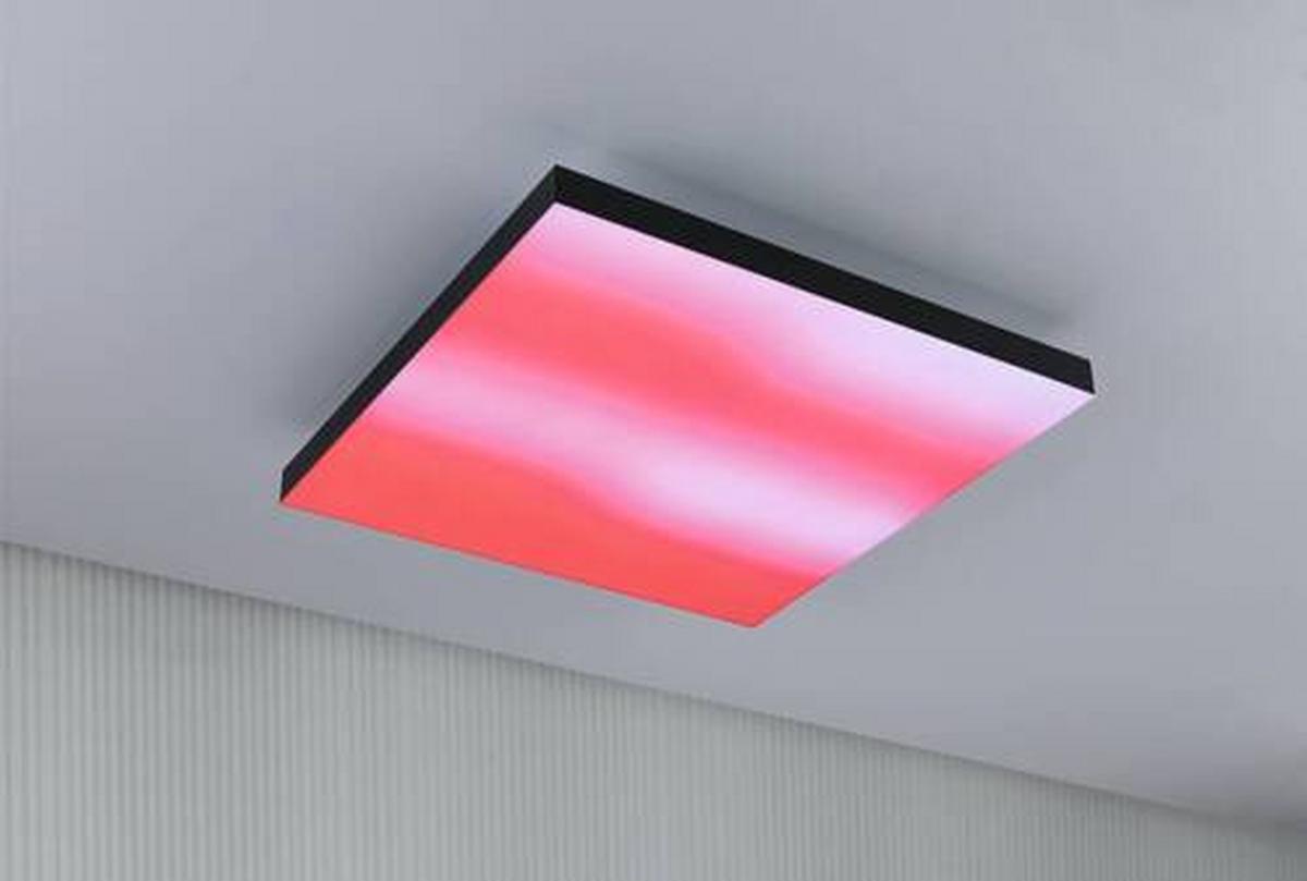 LED-Paneel Velora Rainbow in Schwarz max. 19 Watt - Schwarz, Basics, Metall (45/45/6,4cm) - Paulmann