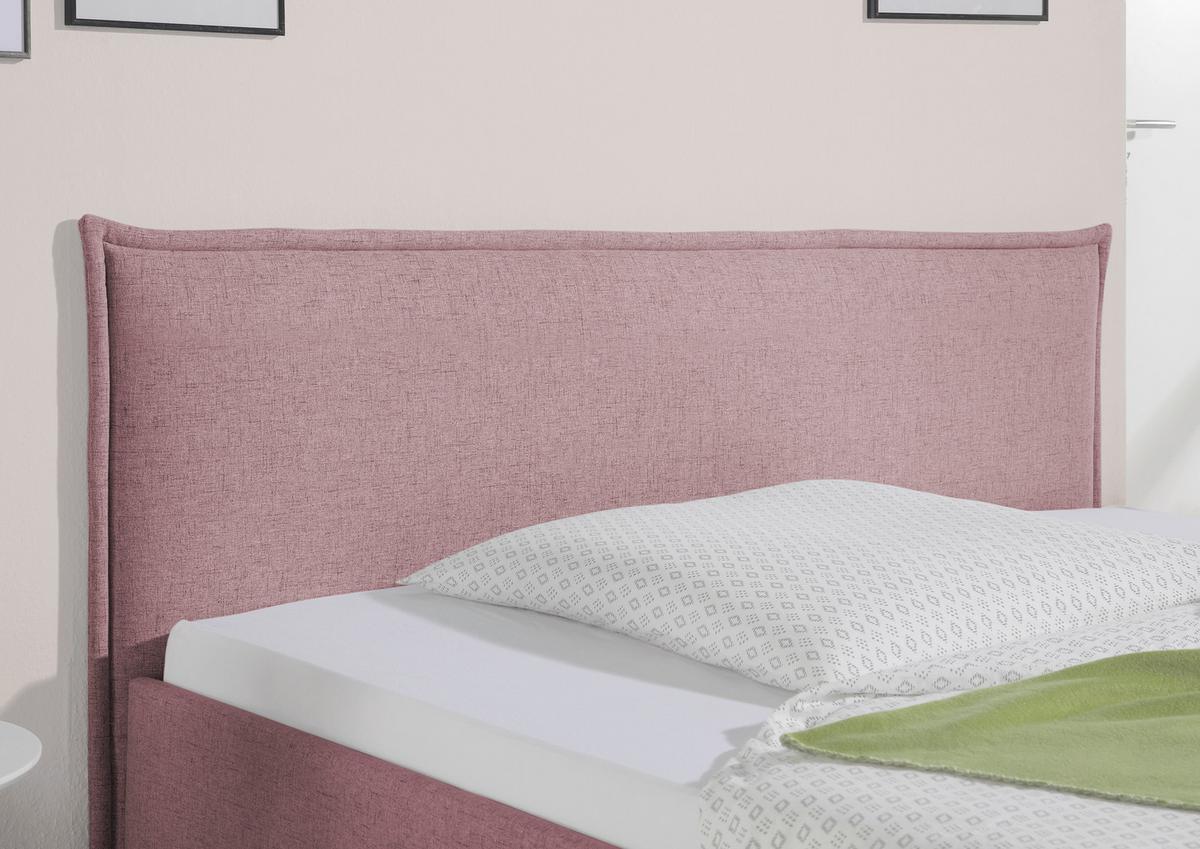 Polsterbett Roswell Rosa ca. 100x200 cm - Schwarz/Rosa, MODERN, Holz/Textil (100/200cm) - Livetastic