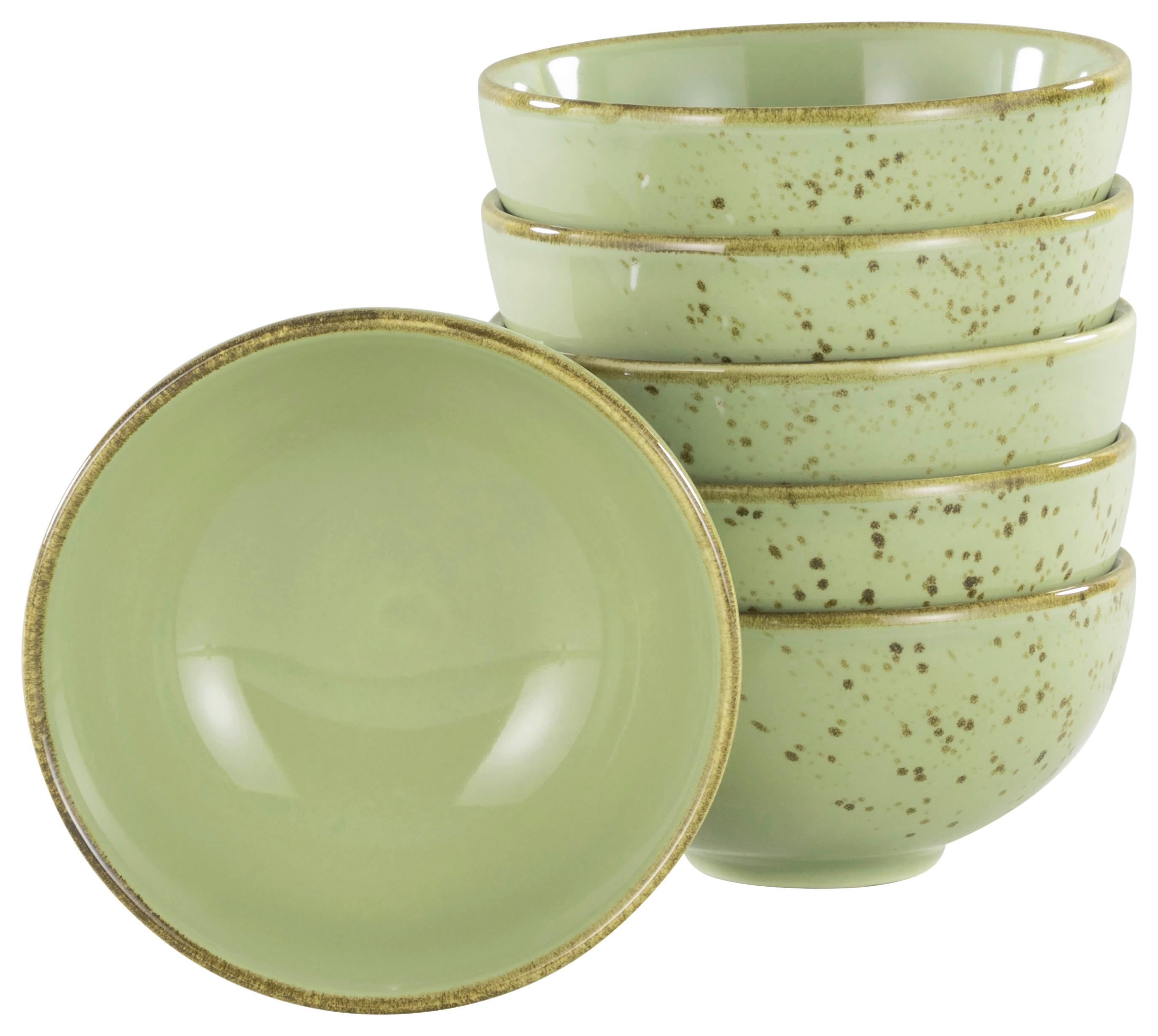 Set Skodelic Za Omake Green, 6-Delni - zelena, Trend, keramika (11,5cm) - Creatable