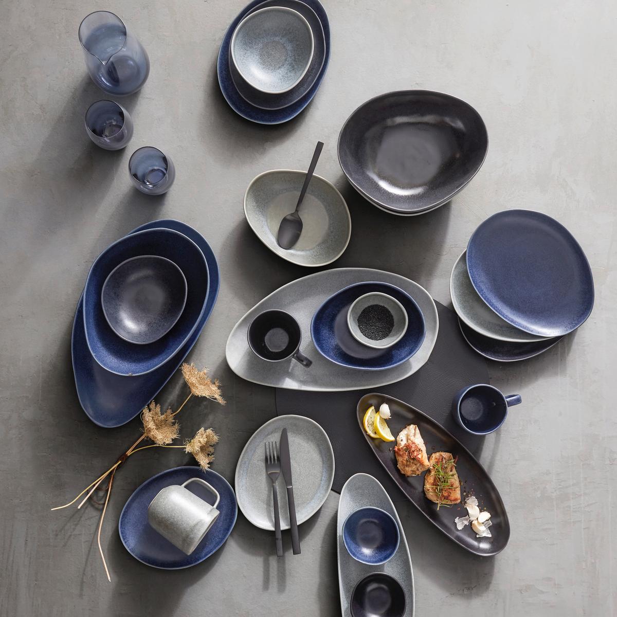 Mélytányér Gourmet - grafitszürke, Modern, kerámia (20,5/16,5/5,2cm) - Premium Living