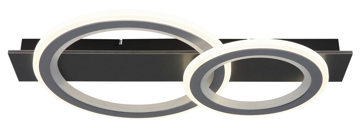 Led Stropna Svjetiljka Jayden - siva/svijetlo siva, Design, metal/plastika (63/37/8cm) - Globo