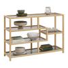 HYLLA BOSTON - naturfärgad, Modern, glas/naturmaterial (114/79/34cm) - Mömax