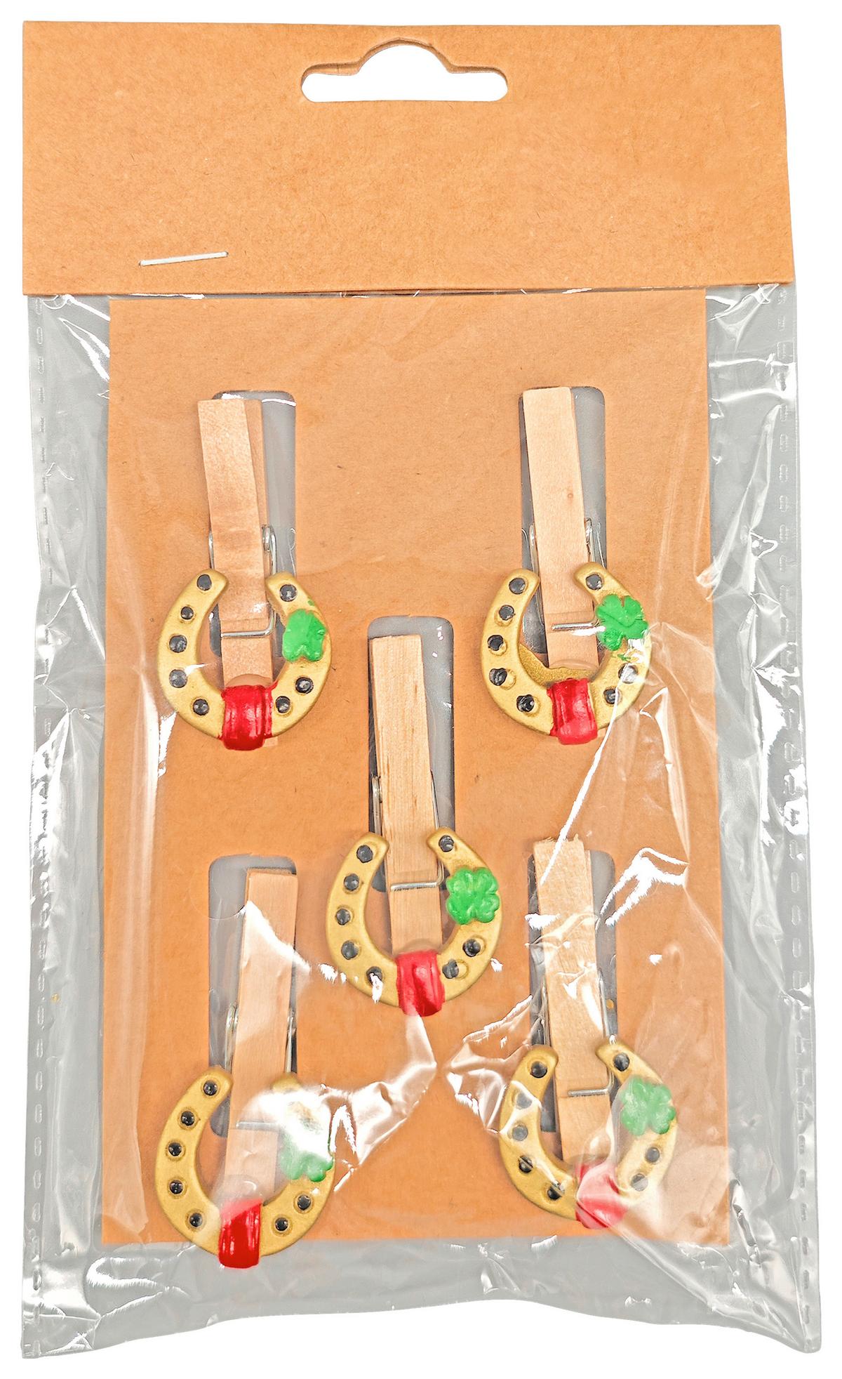 Glücksbringer Lucky Multicolor, 5-tlg. - Multicolor, KONVENTIONELL, Holzwerkstoff/Kunststoff - Mömax