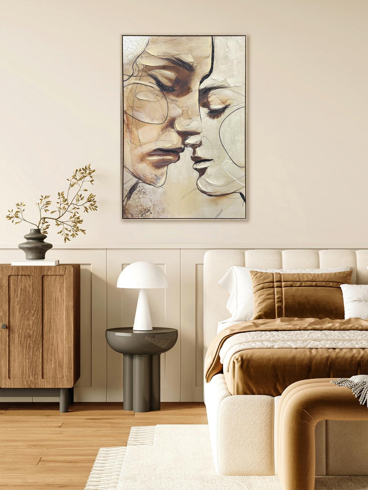 Tablou cu ramă Zolt cca. 80x120 cm - maro/bej, Konventionell, plastic/lemn (80/120/4.3cm) - Mömax