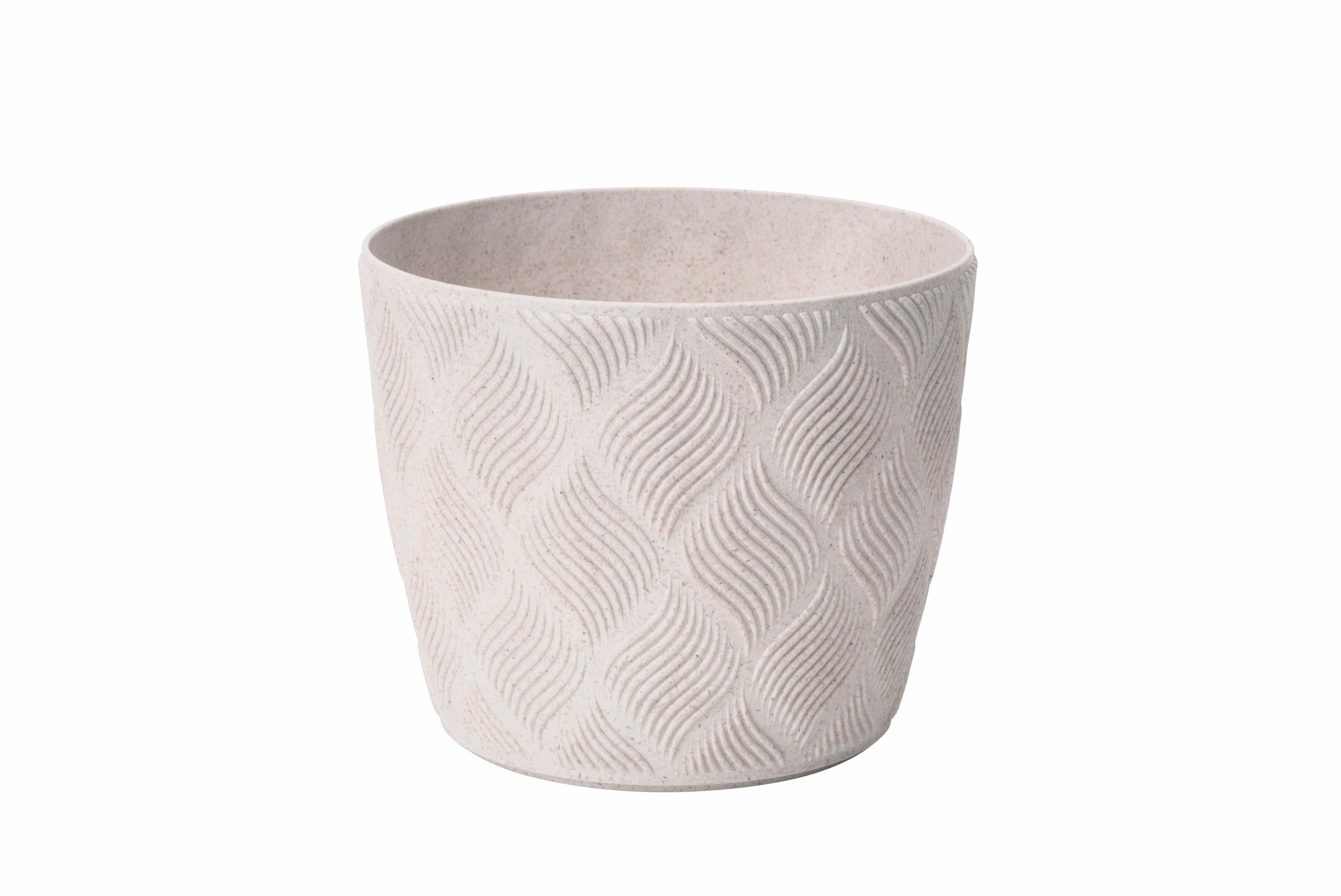 Übertopf Grow ECO Wood 13 Weiß - Weiß, KONVENTIONELL, Kunststoff (12,8/10,7cm) - Mömax