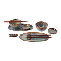 Sushi-Geschirrset Tokyo Braun, 10-teilig - Braun, MODERN, Keramik - Mömax