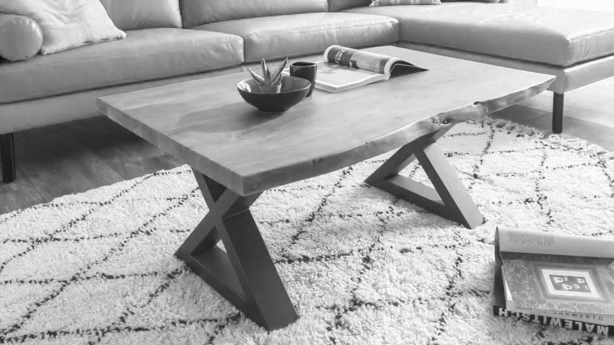 Couchtisch Cartagena Anthrazit/Ahornfarben - Anthrazit/Ahornfarben, MODERN, Holz/Metall (110/70/45cm) - Mömax