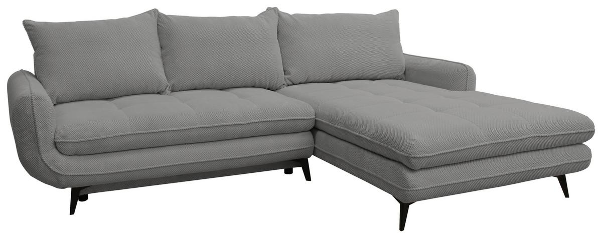 Kutna Garnitura Wave - siva/crna, Moderno, drvo/metal (266/189cm) - Modern Living