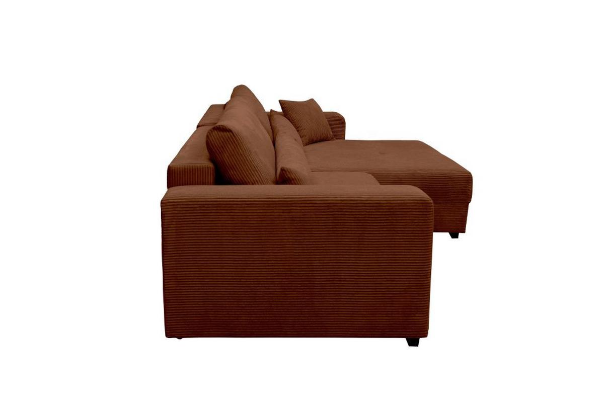 Kutna Garnitura Xela - crna/karamela, Moderno, tekstil (265/170cm) - Modern Living