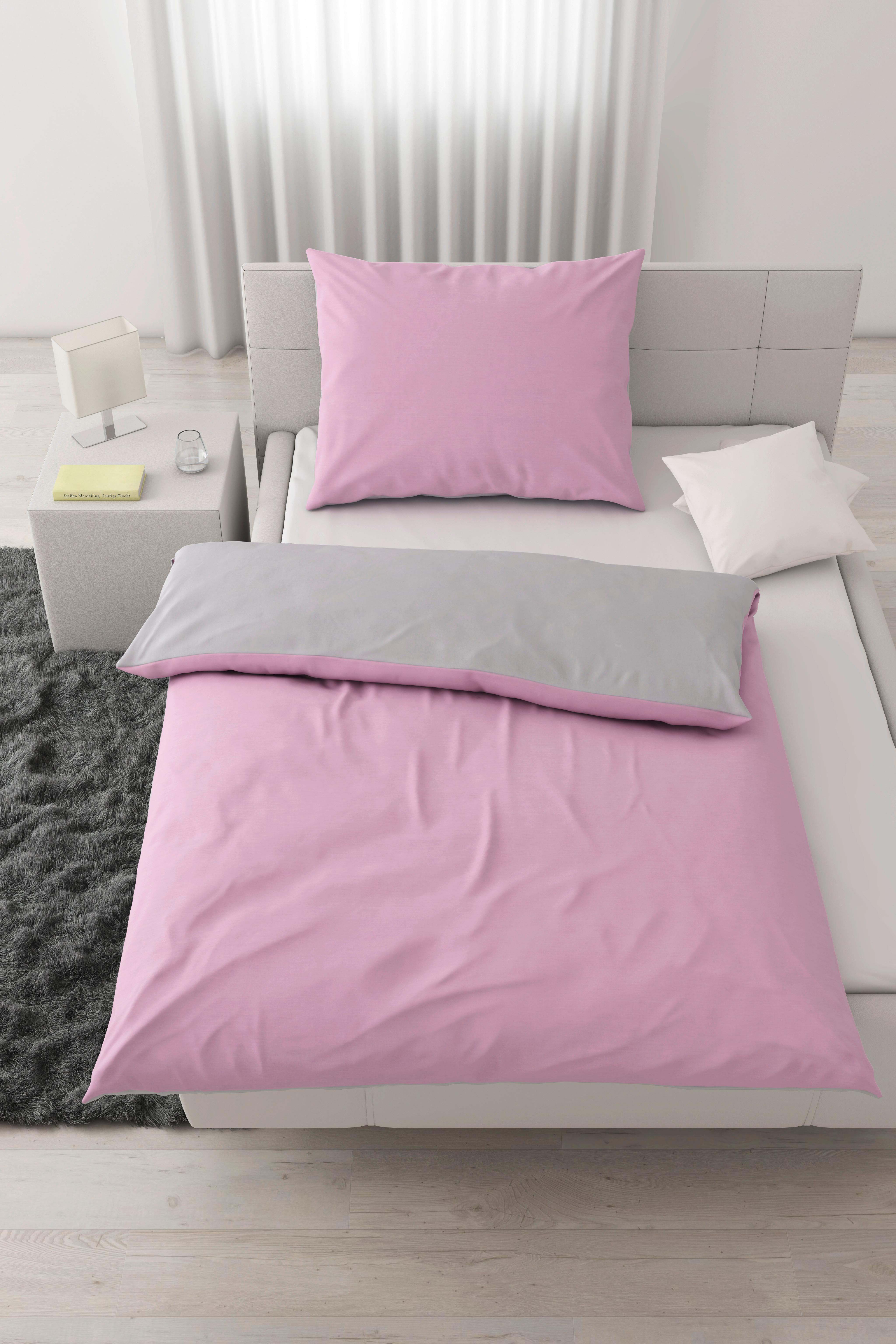 Bettwäsche Annika Flieder ca. 140x200cm - Silberfarben/Flieder, Textil (140/200cm) - Modern Living