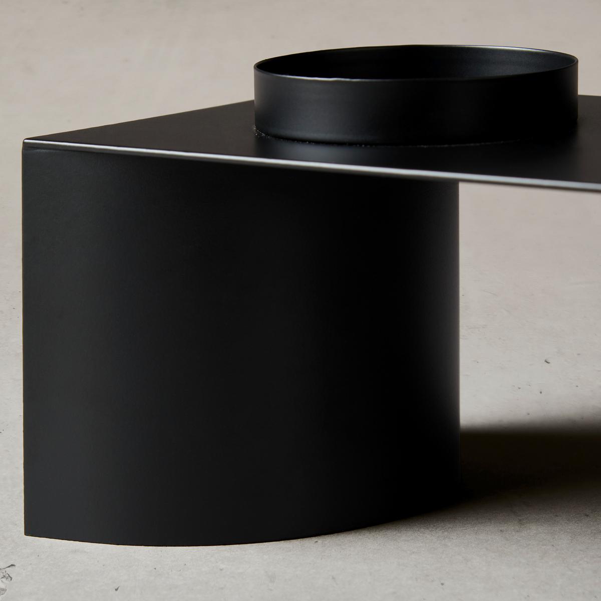 Suport pentru lumânări Tessa - negru, metal (50/14/12cm) - Visiona
