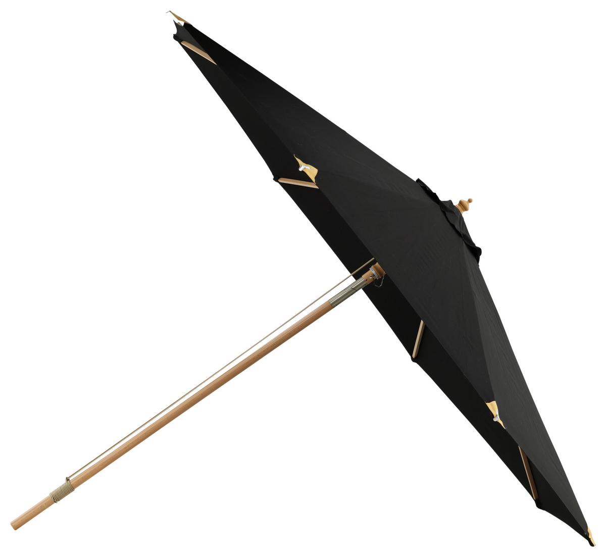 Sonnenschirm Nypo ca. 330 cm Schwarz - Schwarz, KONVENTIONELL (330/258/330cm) - Gardenson