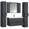 Kopalnica Silora Xl, Antracit - antracit, Moderno, steklo/leseni material (160cm) - MID.YOU