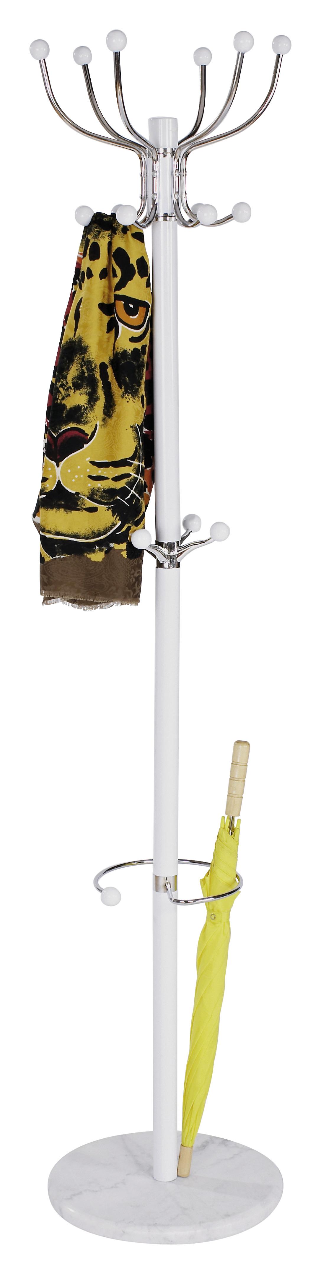 Cuier pom Mecki - alb, Modern, metal (38/176cm) - Based