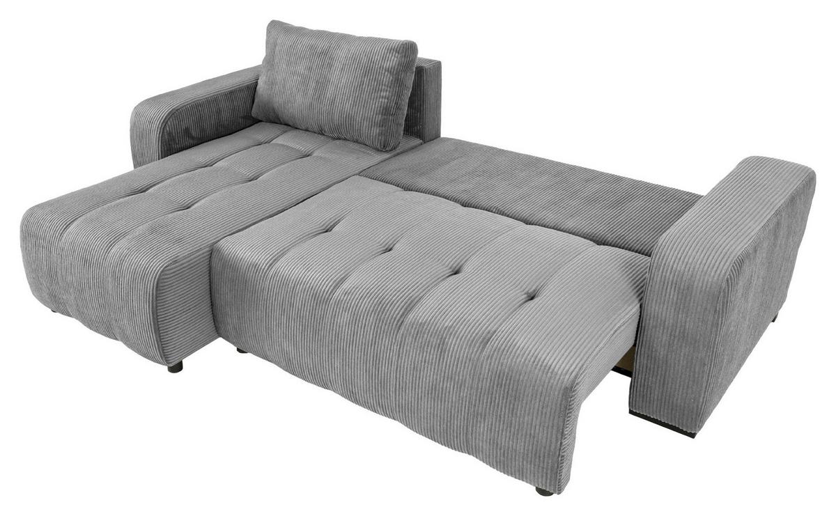 Ugaona Garnitura Marseille - crna/antracit, Trendi, drvo/metal (155/240cm)