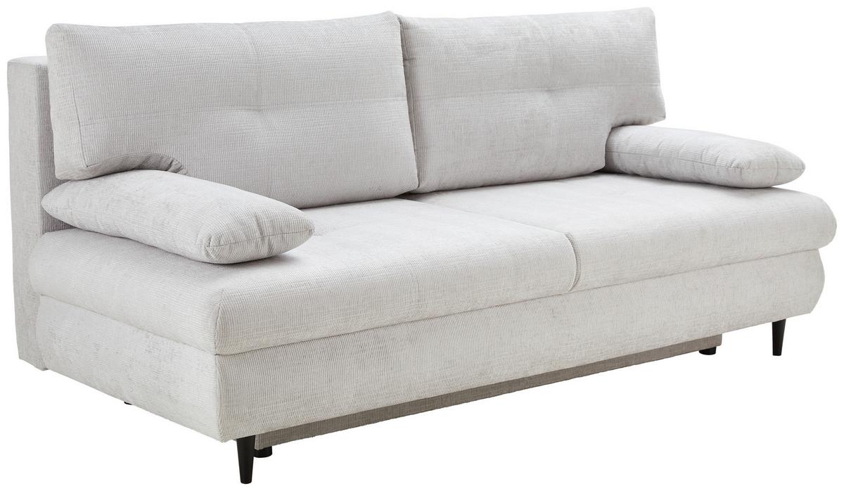 Trosjed Na Razvlačenje Virgo - svijetlo siva/crna, Konvencionalno, tekstil/drvo (212/97/105cm) - Modern Living