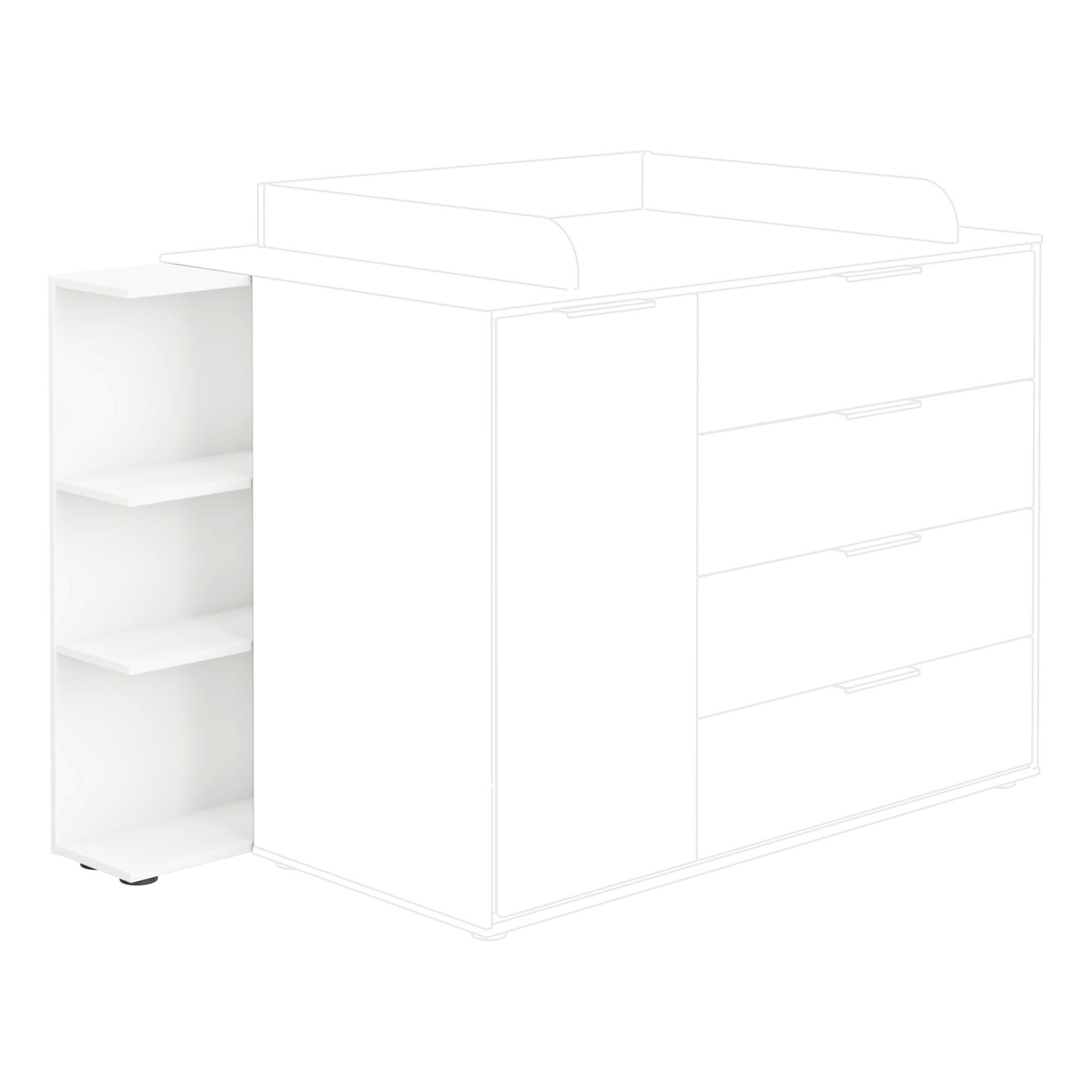 REGAŁ NISKI DLA NIEMOWLĄT 2284604 LIEVEN - biały, Basics, materiał drewnopochodny (45,0/92,4/21,3cm) - Paidi