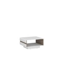 Stolić Linate - bijela visoki sjaj/boje tartuf hrasta, Moderno, drvni materijal (75,2/39/75cm) - Modern Living