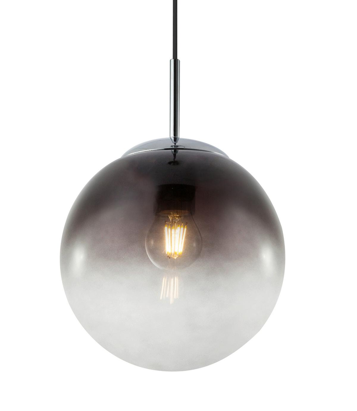 Hängeleuchte Varus Chromfarben max. 60 Watt - Basics, Glas/Metall (20/120cm) - Globo