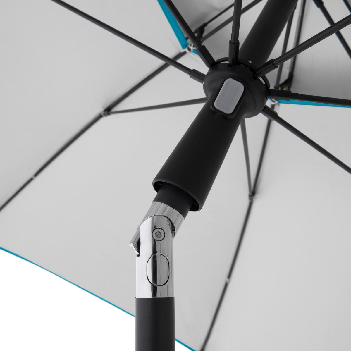 Sonnenschirm GS Windprofi Neo 200 Hellblau/Anthrazit - Anthrazit/Hellblau, KONVENTIONELL, Textil/Metall (200/238cm) - Doppler
