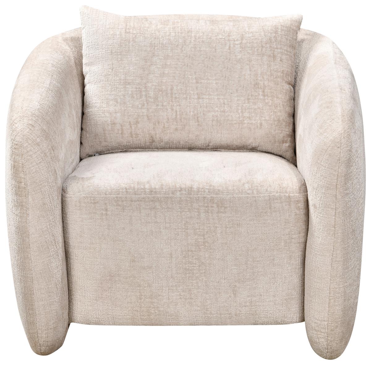 FOTEL MADELENE  -EXKLUSIV- - beżowy/czarny, Design, tworzywo sztuczne/tkanina (87/75/95cm) - Ambia Home