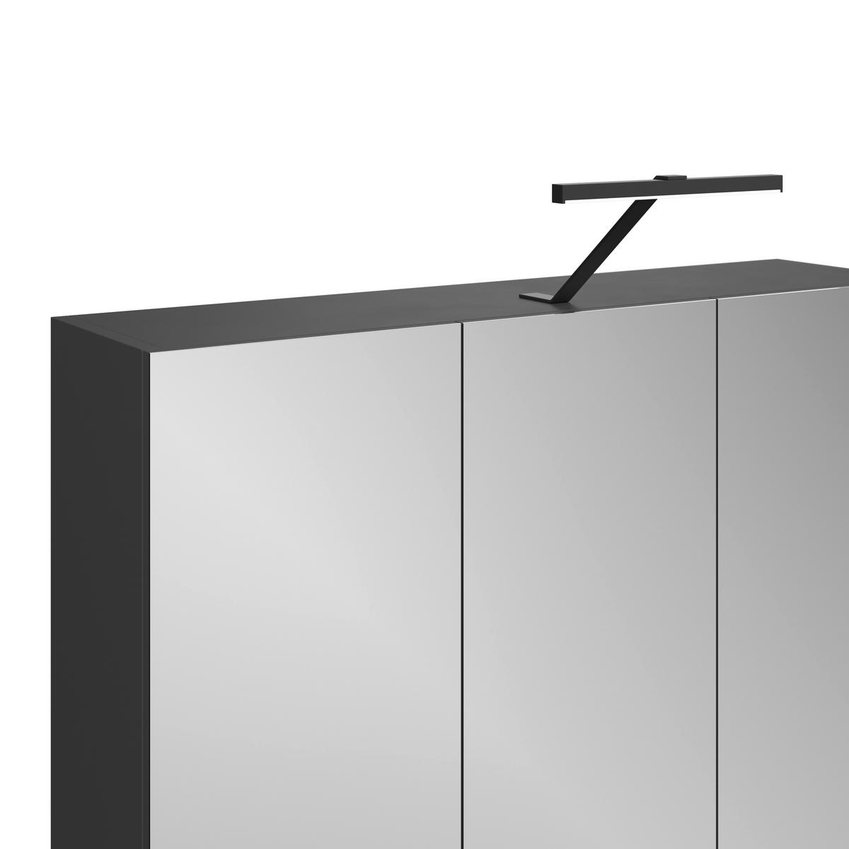 Omara Z Ogledalom Cotia Cotll 3 - črna/antracit, Moderno, kovina/steklo (77/73/20,4cm) - James Wood