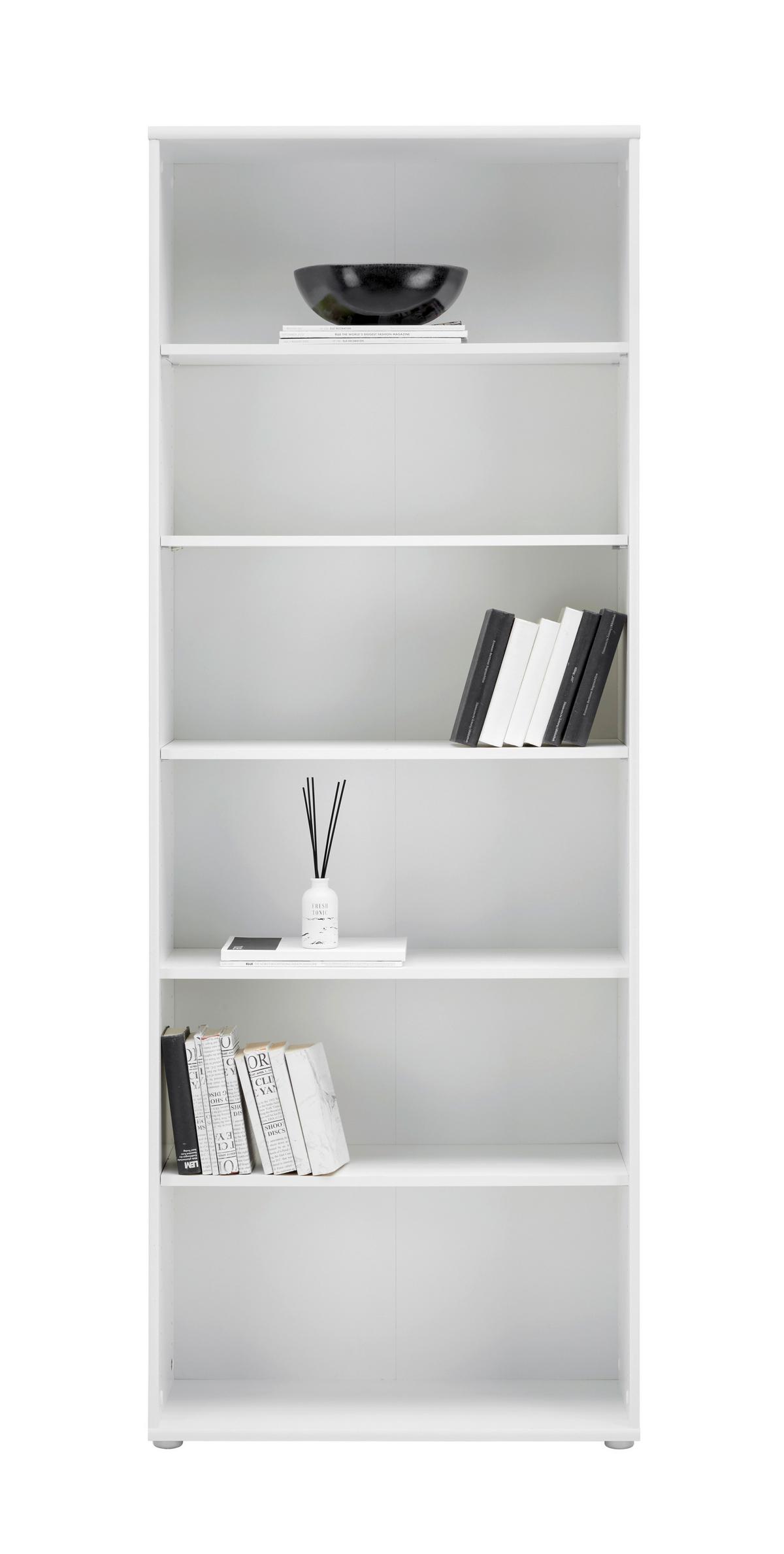 Etajeră TEMPRA 2 - alb, Konventionell, material pe bază de lemn (74/198/35cm) - Based