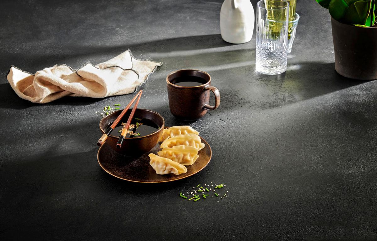 KAFFEEBECHERSET POWERFUL - Schwarz/Braun, Basics, Keramik - Mäser