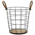 Košara Matt - črna/rjava, Basics, kovina/les (31/32cm) - Modern Living Košara Matt - črna/rjava, Basics, kovina/les (31/32cm) - Modern Living