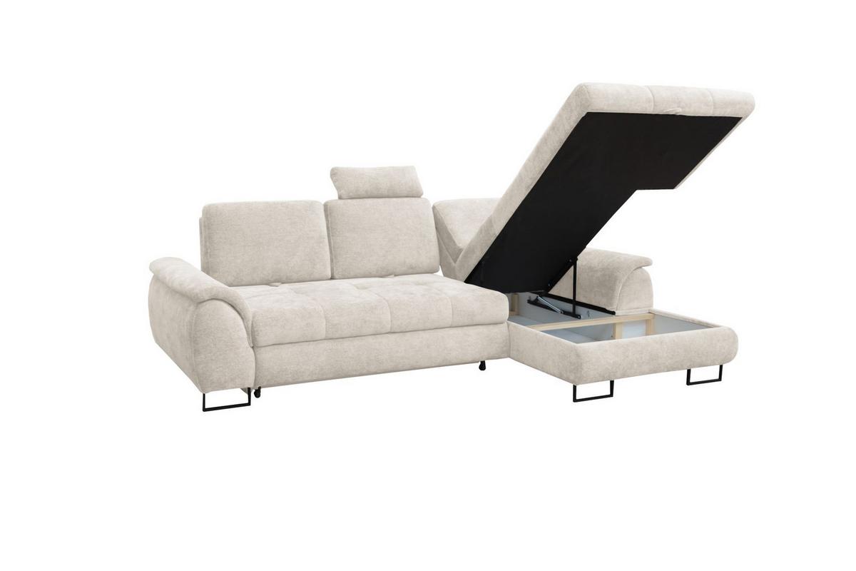Kutna Garnitura Lago - crna/krem, Moderno (272/95/176cm) - Modern Living