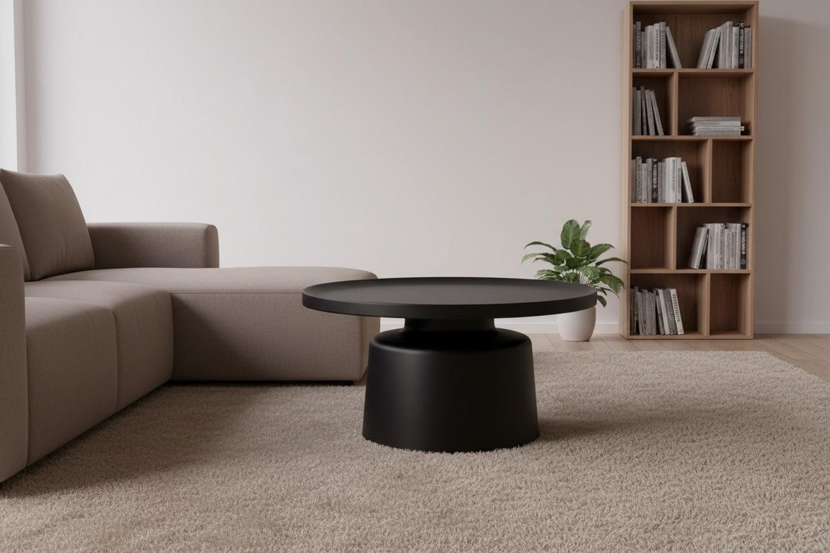 STOLIK KAWOWY ARI - czarny, Design, metal (69/69/37,5cm) - Xora