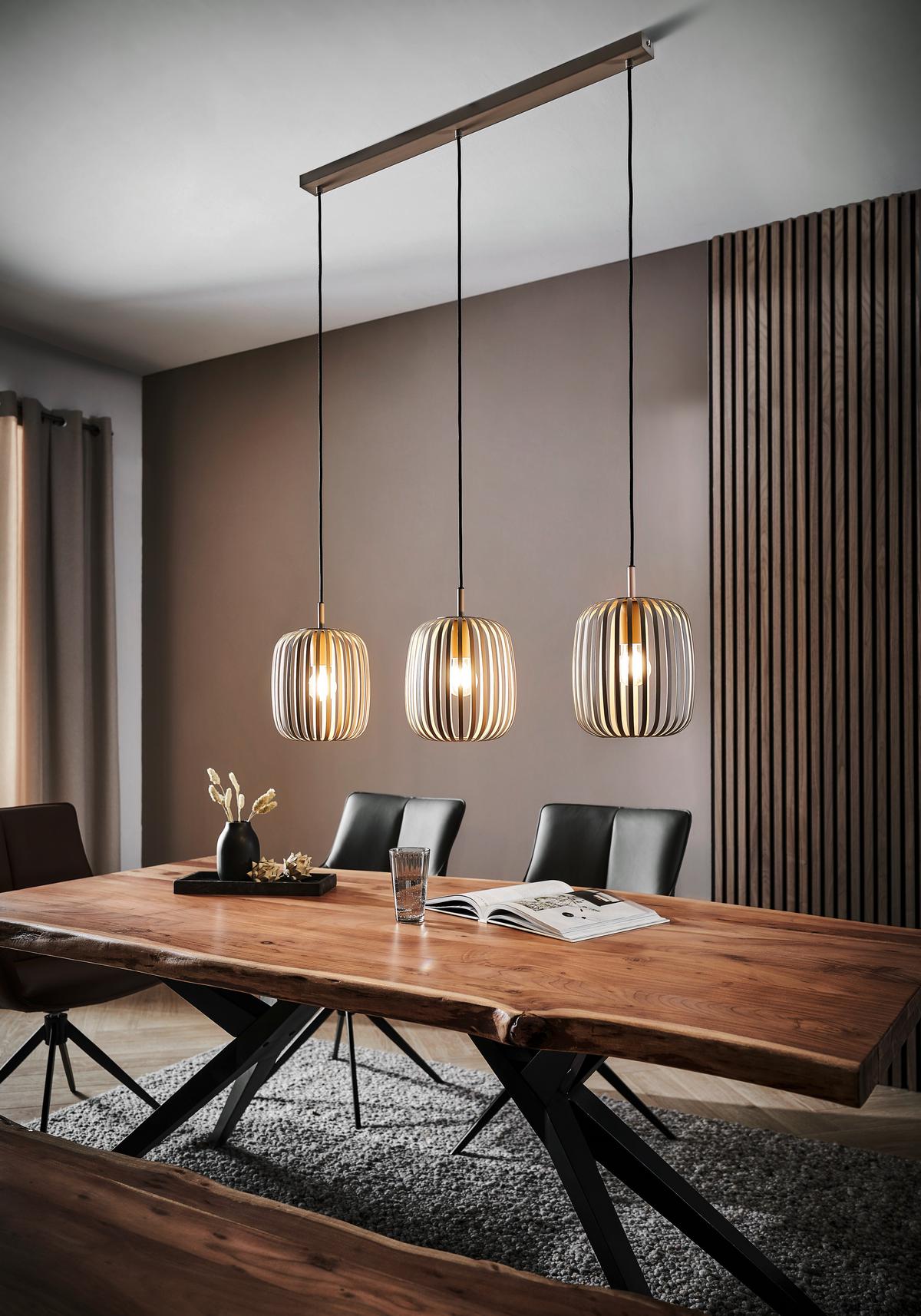 LAMPA WISZĄCA 900497 ROMAZZINA - kolor piaskowy, Design, metal (90/20/110cm) - Eglo