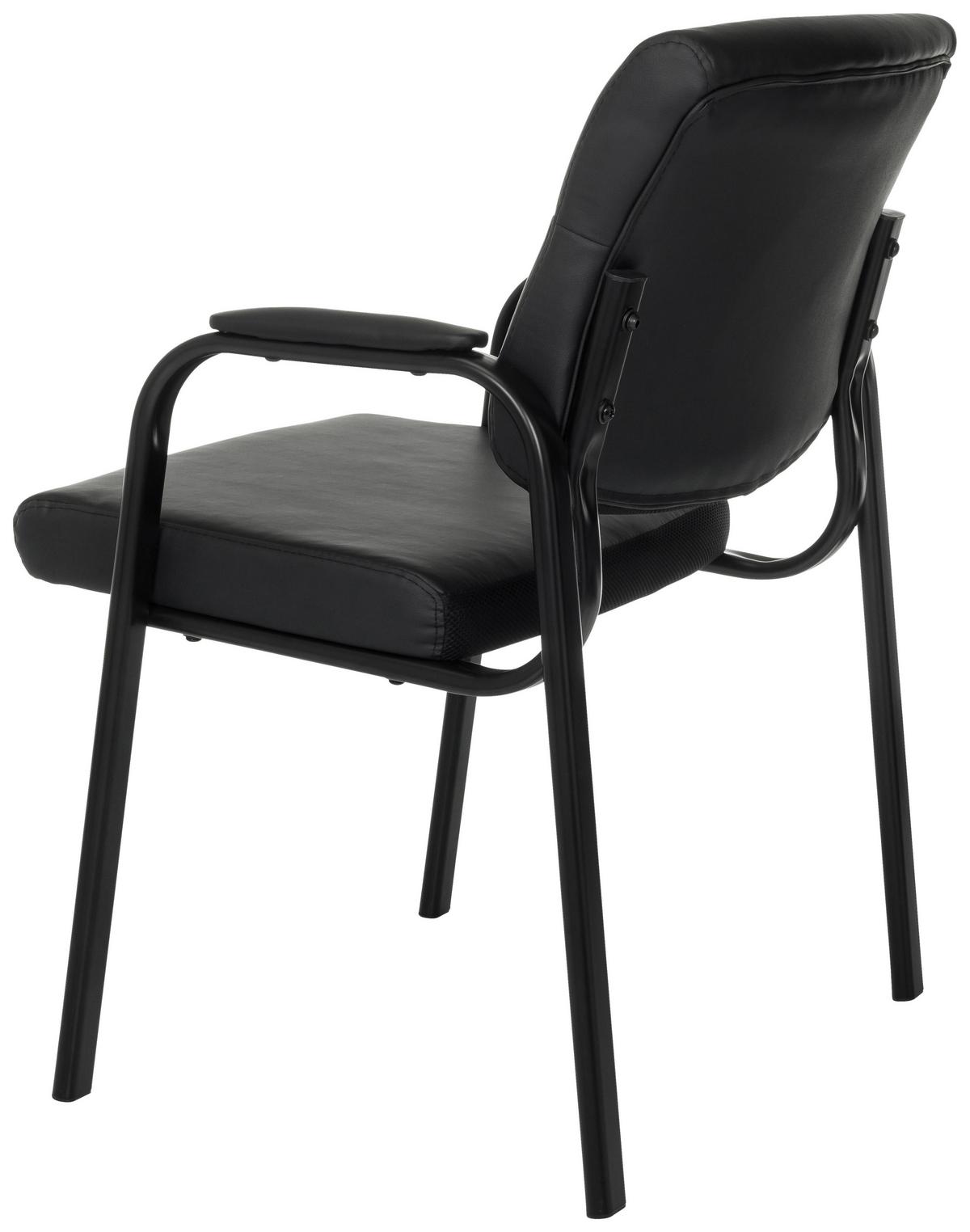Konferenčni Stol Advie V Pu, Črna - črna, Moderno, kovina/usnje (60/85/64cm) - MID.YOU