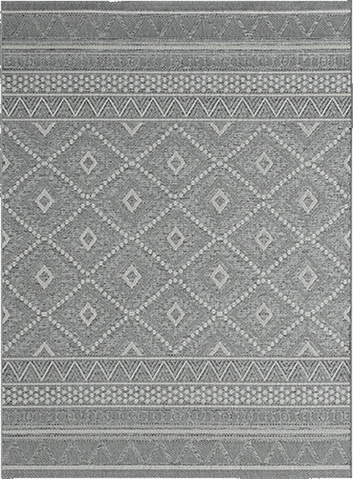 Covor cu țesătură plată Ottawa 1 - gri, Basics, textil (80/200cm) - Mömax